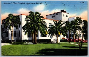 Vtg Clearwater Florida FL Morton F Plant Hospital 1940s Linen View Postcard