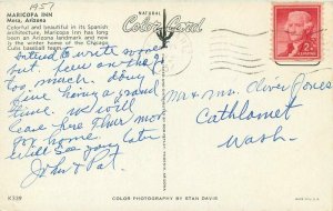 Automobiles 1957 Maricopa Inn Mesa Arizona Postcard Petley 20-9139