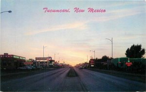 New Mexico Tucumcari 1950s Night Neon Route 66 Baxtone Postcard 22-4158