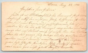 1883  Postal Card   Dover  New Hampshire   Postcard