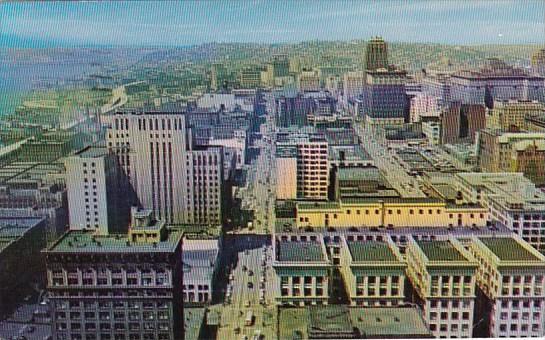 Looking North From Smith Observation Tower Seattle Washington 1959