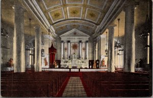 Interior of The Old Cathedral St. Louis MO Postcard PC571