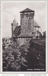 Germany Nuernberg Fuenfeckigertor Turm Real Photo