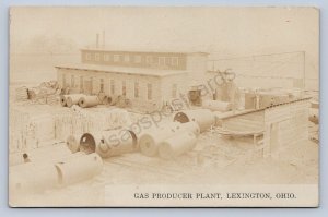 J87/ Lexington Ohio RPPC Postcard c1910 Gas Producer Plant Mansfield 1278
