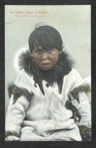 AN ESKIMO CHILD OF ALASKA INDIAN NATIVE AMERICANA VINTAGE POSTCARD