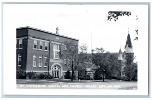 Valley City North Dakota ND Postcard St. Catherine School c1930's RPPC Photo