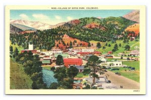Village Of Estes Park Colorado Aerial View Postcard