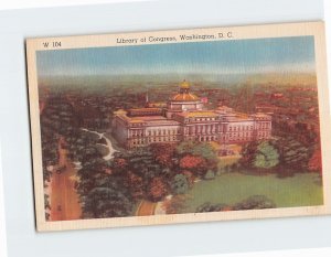 Postcard Library of Congress, Washington, District of Columbia