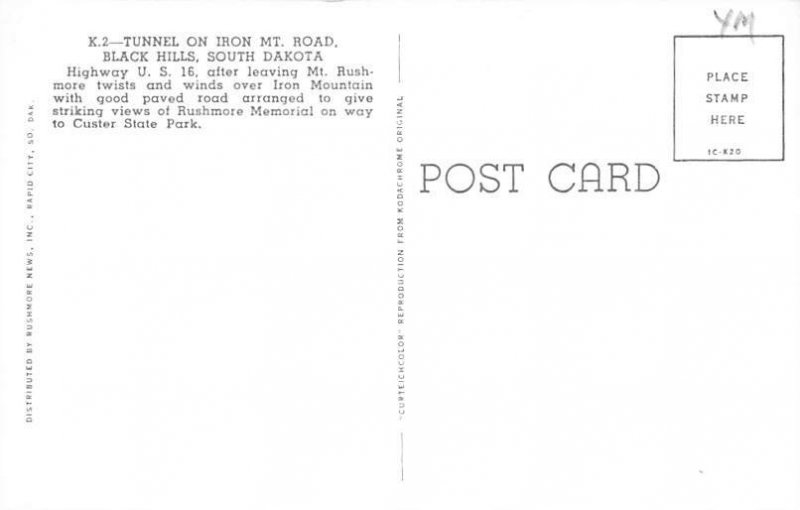 Tunnel on Iron Mountain Road  Black Hills SD 