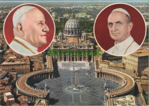 Italy Postcard - Two Popes, Saluti Da Roma / Rome, Lazio RR13441