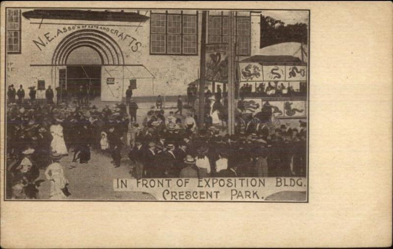 Crescent Park RI Expo Bldg Amusement Park Providence RI c1910 Postcard