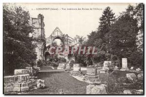 Longpont - Inner view of the ruins of the Abbey - Old Postcard