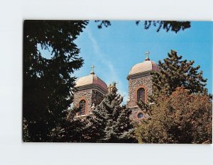 Postcard The Twin Tower Of St. Gertrude's Convent, Cottonwood, Idaho