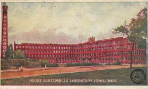 Lowell Mass. Hoods Sarsparilla Laboratory c1915 postcard ak110