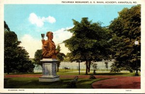 Maryland Annapolis Tecumseh Monument U S Naval Academy Curteich