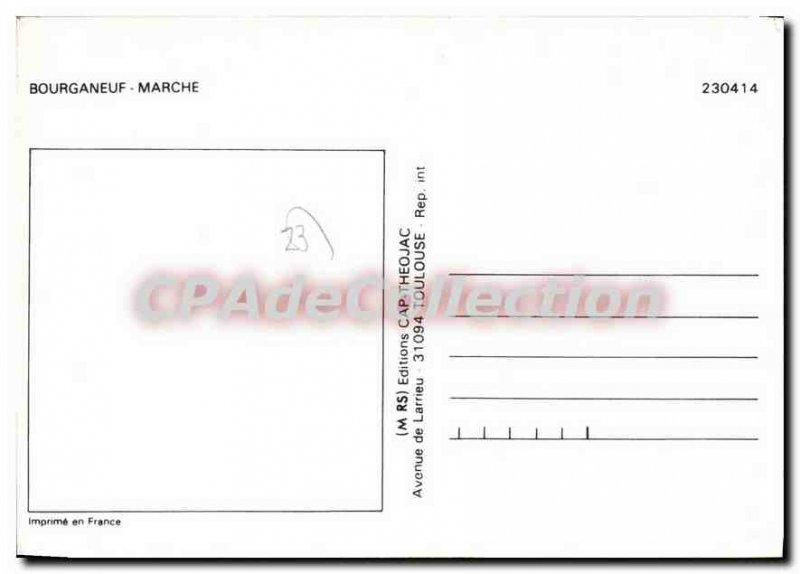 Postcard Modern BOURGANEUF ON emblazoned adhsifs