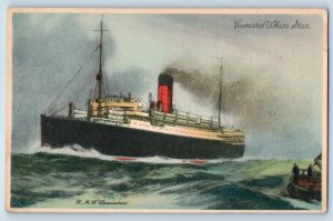 Mombasa Kenya Postcard R.M.S. Lancastria Steamer Cunard White Star 1935 Vintage