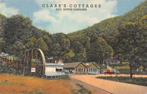 Gay North Carolina Clark's Cottages Linen Antique Postcard J76084