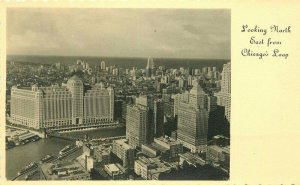 Aerial View Chicago Illinois North Loop Marshall Field RPPC Photo Postcard 12291