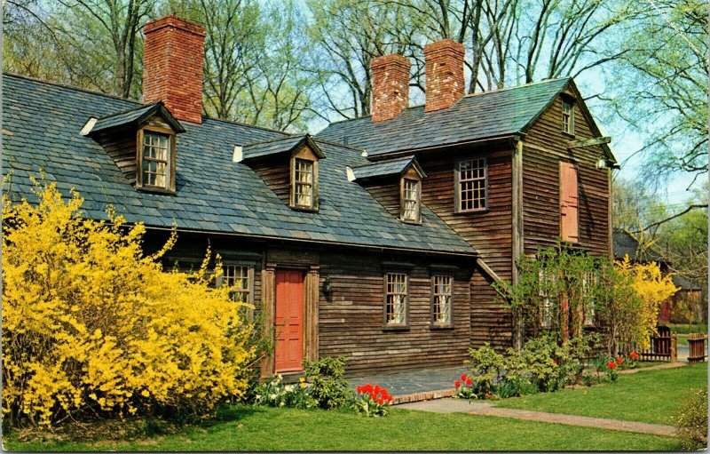 Old Deerfield Massachusetts MA Old Cabin House VTG Postcard UNP Unused Vintage 