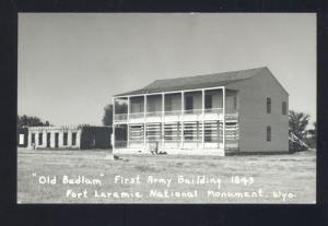 RPPC FORT LARAMIE NATIONAL MONUMENT WYOMING ARMY REAL PHOTO POSTCARD