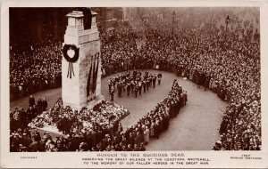 Honour To The Glorious Dead Military Cenotaph Whitehall UK Beagles Postcard H29