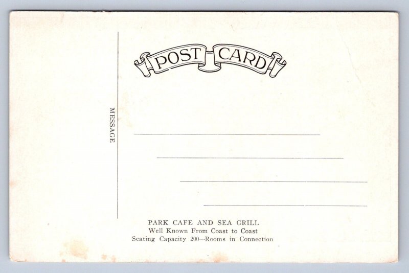 JH5/ Burlington Vermont Postcard c1910 Park Caf� Sea Grill Interior  164