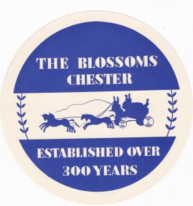 England Chester Blossoms Hotel Vintage Luggage Label sk3477