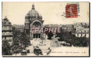 Old Postcard Paris St Augustine Church