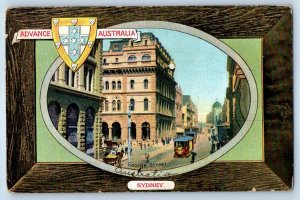 Sydney New South Wales Australia Postcard Trolley Car George Street 1912