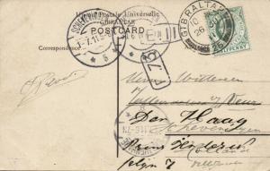 gibraltar, English Cathedral (1911) Stamp Cancels