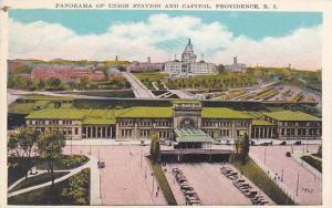 Rhode Island Providence Panorama Of Union Station And Capitol