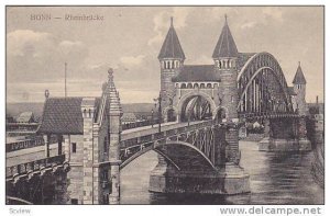 Bridge, Rheinbrucke, Bonn a Rh. (North Rhine-Westphalia), Germany, 1900-1910s
