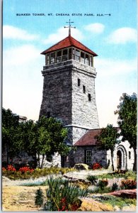 VINTAGE POSTCARD BUNKER TOWER AT CHEHA STATE STATE PARK ALABAMA