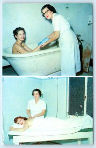 HOT SPRINGS NATIONAL PARK, AR ~ Attendants Massage 1960  Postcard
