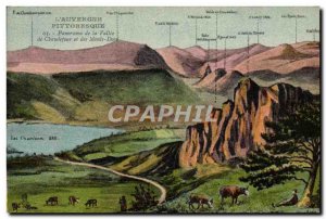 Old Postcard L & # 39Auvergne Picturesque Panorama De La Vallee Chaudefour an...