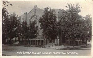 c'28, RPPC, Real Photo, M.E.Methodist Church, Twin Falls, ID, Msg, Old Post Card