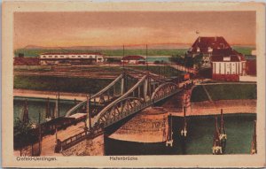 Germany Krefeld Hafenbrücke Vintage Postcard C154