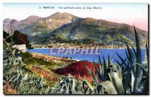 Old Postcard Menton Vue Generale Jack Du Cap Martin