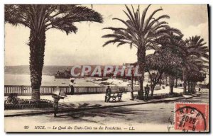 Nice Old Postcard The US Quai Given Ponchettes