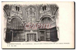 Old Postcard Pierrefonds Chateau Hall of Knights Round Table