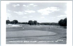 RPPC MONTICELLO, Iowa IA   MONTICELLO GOLF CLUB c1940s-50s Jones County Postcard