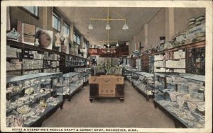 Rochester Minnesota MN Everstine's Needle Craft & Corset Shop Crafts c1920 PC