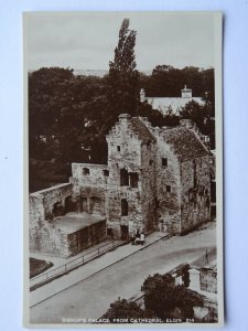 Scotland ELGIN Bishops Palace from Cathedral - Old RP Postcard by H.W.F. & Co.