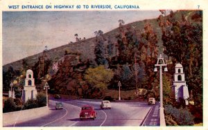 Riverside, California - The West entrance on Highway 60 to Riverside - in 1944