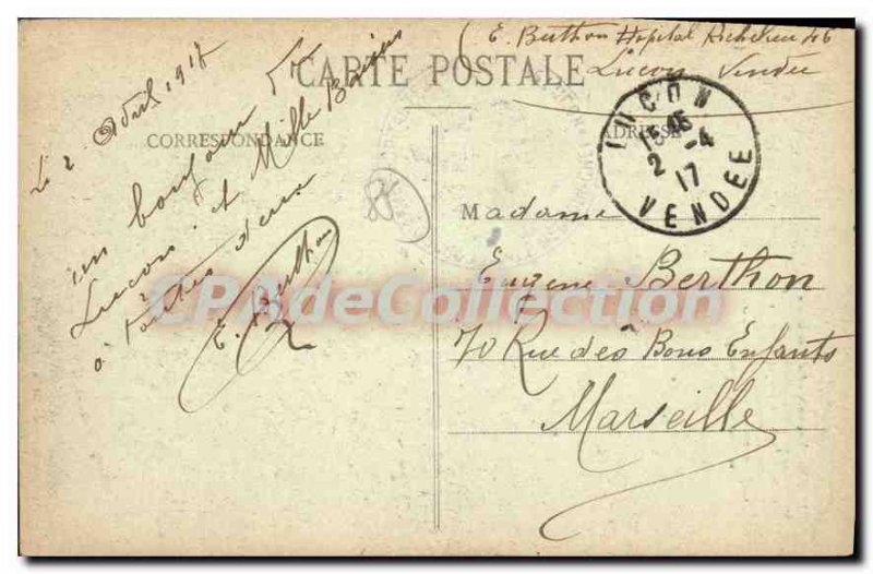 Postcard Old Luon (Vendee) The Cathedral