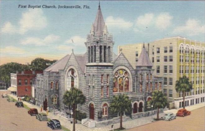 Florida Jacksonville First Baptist Church 1944 Curteich