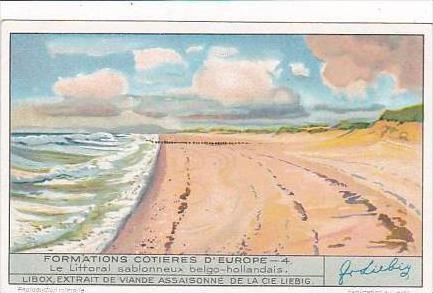 Liebig Trade Card S1316 European Coastal Formations No 4 Le Littoral sablonne...