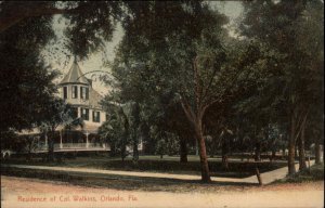 Orlando Florida FL Col Watkins Residence Trees 1900s-20s Vintage Postcard