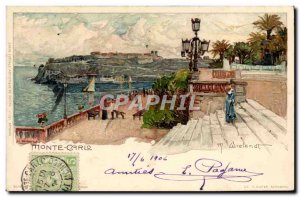 Old Postcard Monte Carlo Illustrator